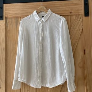 JCrew Baird McNutt Linen Shirt Size 8